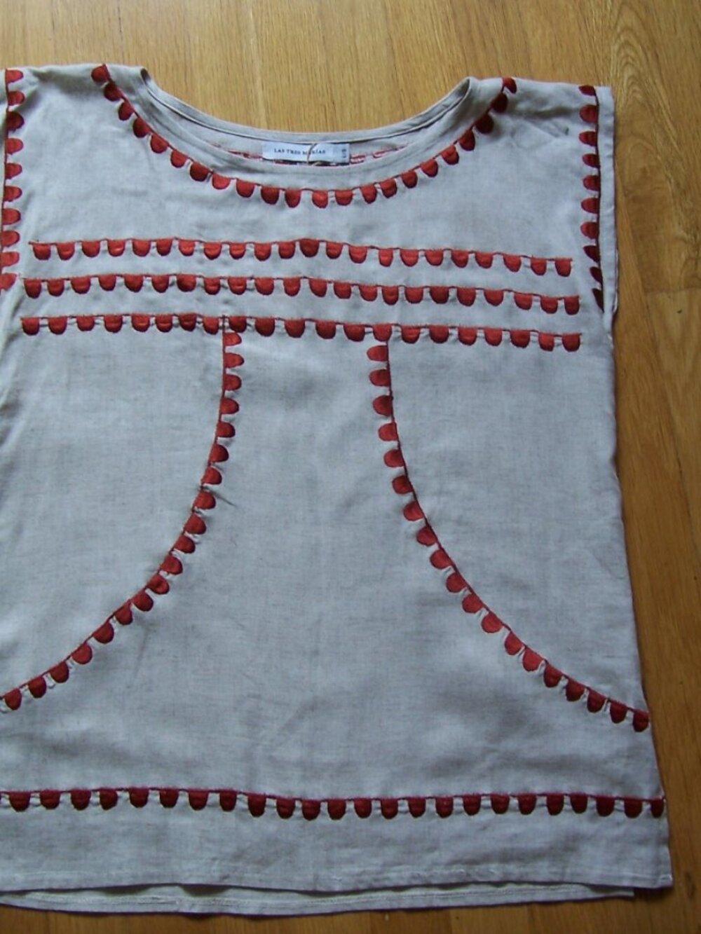 Las Tres Marias New SIze Large Women's 100% Linen Blouse